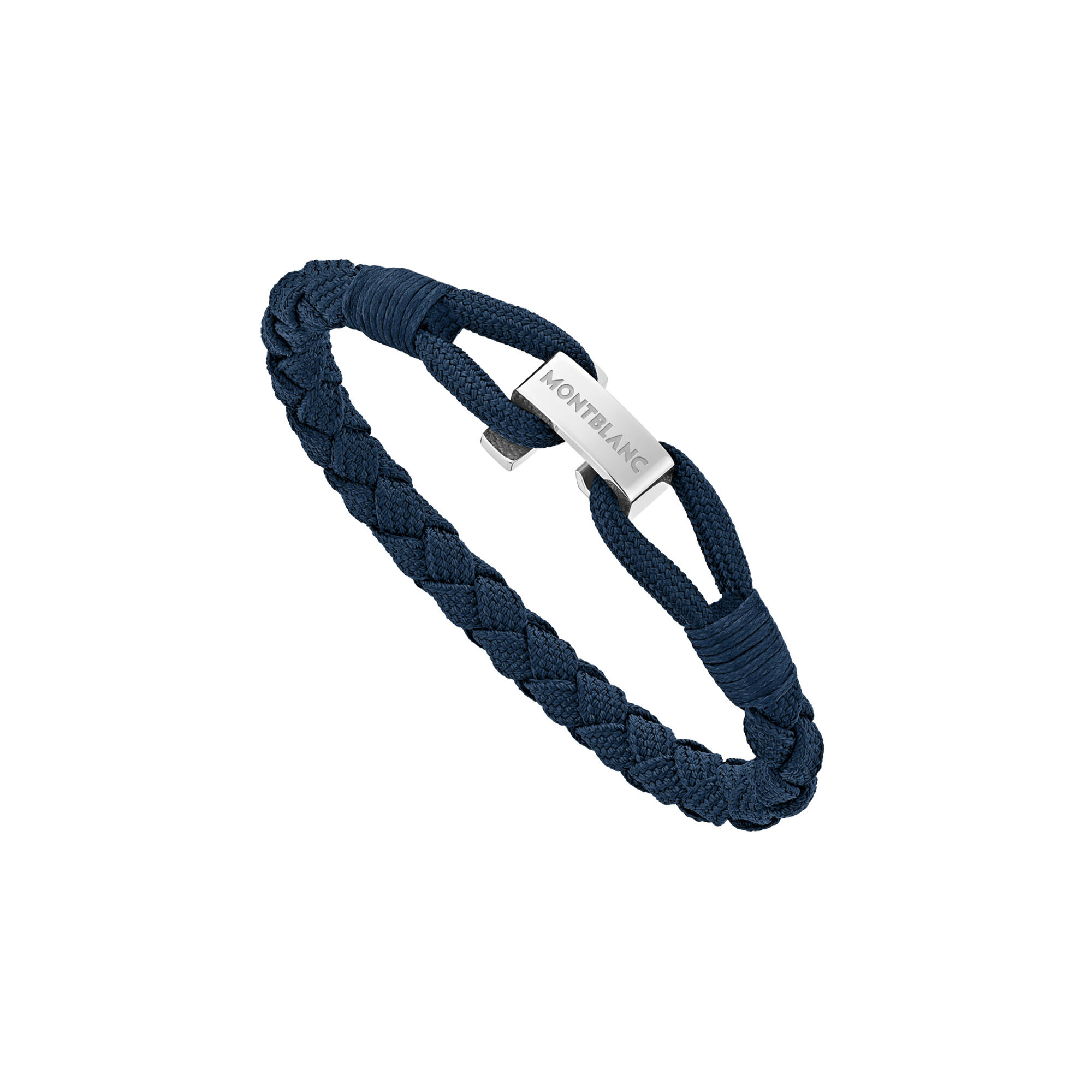 Montblanc Wrap Me Blue Nylon and Stainless Steel Bracelet